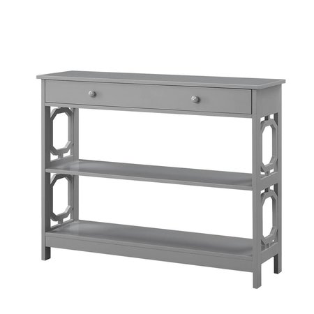 CONVENIENCE CONCEPTS One Drawer Omega Console Table, Gray HI2539762